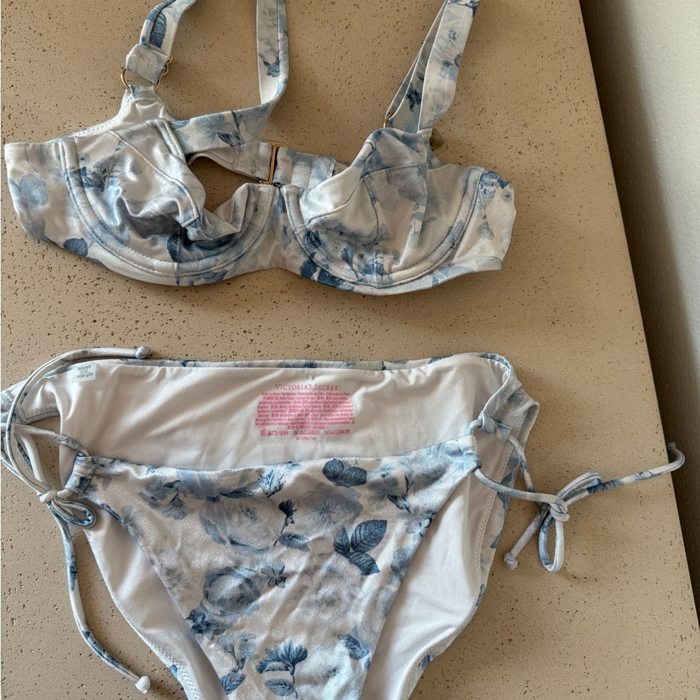 Victoria's Secret Blue Floral Bikini